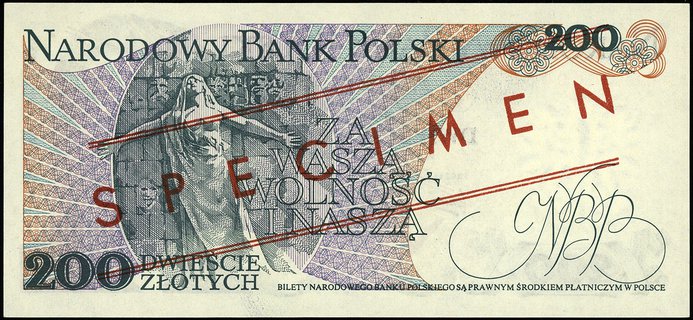 200 złotych 25.05.1976, seria AE, numeracja 0000