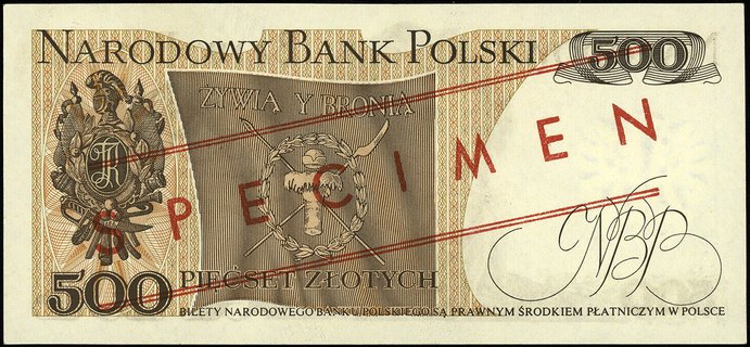 500 złotych 15.06.1976, seria AE, numeracja 0000