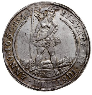 talar 1656 / HS, Zellerfeld, srebro 28.91 g, Dav. 6528, Welter 1583