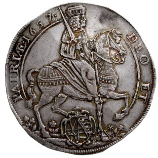 talar wikariacki 1657, srebro 29.18 g, Dav. 7630