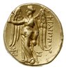 stater ok. 323-316 pne, Arados, Aw: Głowa Ateny w hełmie w prawo, Rw: Nike stojąca w lewo, trzymaj..