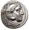 tetradrachma ok. 325-315 pne, Aw: Głowa Heralkesa w nakryciu głowy ze skóry lwa w prawo, Rw: Zeus ..