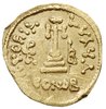 solidus 638-639, Konstantynopol, Aw: Trzej cesarzowie na wprost, Rw: Krzyż na czterostopniowej pod..