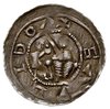 denar, Aw: Książę z mieczem siedzący na tronie, z lewej giermek, Rw: Rycerz walczący z lwem, srebr..