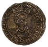 szeląg 1593, Olkusz, odmiana z herbem Topór po obu stronach, T. 25, ciemna patyna, bardzo rzadki