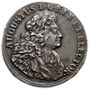 2/3 talara (gulden) 1709, Drezno, Kahnt 124, Dav. 823, rzadki typ monety i pięknie zachowany, ciem..