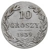 10 groszy 1839, Warszawa, Plage 103, Bitkin 1181(R), rzadkie i bardzo ładne