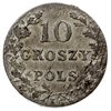 10 groszy 1831, Warszawa, łapy Orła proste, Plage 276, drobna wada krążka, patyna