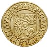 dukat 1543, Wrocław, Aw: Tarcza herbowa i napis wokoło, Rw: Św. Wacław i napis wokoło, złoto 3.52 ..