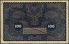100 marek polskich 23.08.1919, seria I-D, numeracja 529473, po obu stronach ukośny czerwony nadruk..