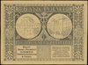 makieta (czarnodruk) strony odwrotnej banknotu 20 złotych emisji 1.03.1926, bez oznaczenia serii i..