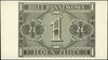 1 złoty 1.10.1938, bez oznaczenia serii i numeracji, jednostronny druk jedynie strony odwrotnej, p..