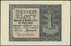1 złoty 1.08.1941, seria AA, numeracja 4906091, 