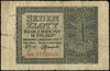 1 złoty 1.08.1941, seria BB, numeracja 2775913, ze stemplem na stronie odwrotnej: A.K. / \Reguła\"..