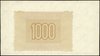 niedokończony druk banknotu 1.000 złotych 1945, bez oznaczenia serii i numeracji, papier ze znakam..