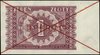 1 złoty 15.05.1946, bez oznaczenia serii i numeracji, po obu stronach dwukrotnie przekreślony i na..