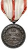medal za Ratowanie Ginących, srebro, wstążka, na obrzeżu punca Ag 0.950 i znak Mennicy Warszawskie..