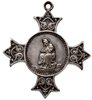 medalik w formie krzyża z uszkiem sygnowany PENI