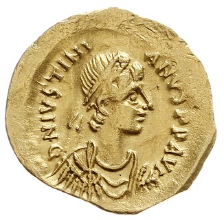 Justynian I 527-565, tremissis, Konstantynopol, 