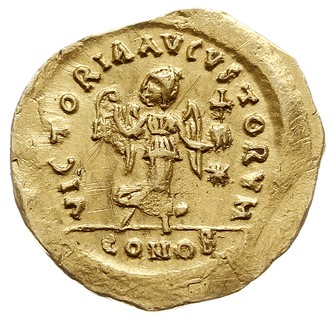 Justynian I 527-565, tremissis, Konstantynopol, 