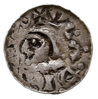 Władysław I Herman 1081-1102, denar, Aw: Głowa w lewo, Rw: Budowla z trzema wieżami, srebro 0.82 g, Str. 35, Such. XI/1