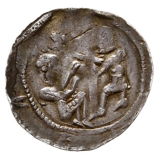 Władysław II Wygnaniec 1138-1146, denar, Aw: Rycerz z mieczem nad jeńcem, Rw: Orzeł chwytający w locie zająca, srebro 0.51 g, Str. 43, Such. XVIII