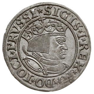 grosz 1532, Toruń, na awersie końcówka napisu PRVSSI piękny