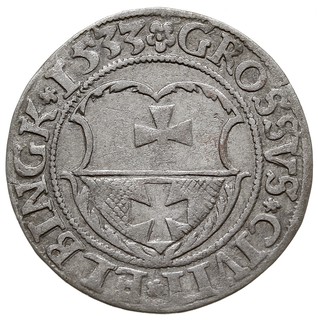 grosz 1533, Elbląg, rzadka odmiana napisu SIGIS 