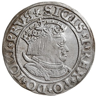 grosz 1534, Toruń, na awersie końcówka napisu PRVS