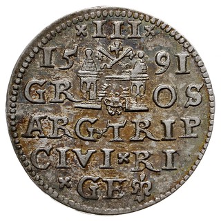 trojak 1591, Ryga, Iger R.91.1.d, Gerbaszewski 4