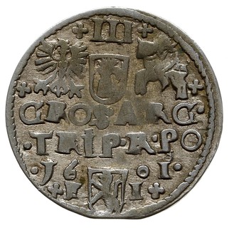 naśladownictwo trojaka koronnego z datą 1601, Iger -, srebro dobrej próby 2.15 g, delikatna złocista patyna