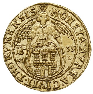 dukat 1655, Toruń, Aw: Popiersie króla i napis w