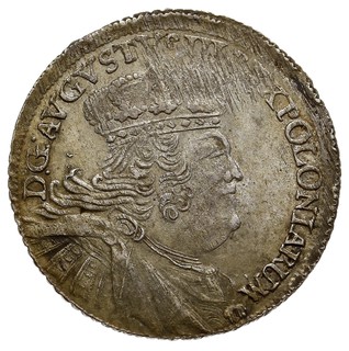 dwuzłotówka (8 groszy) 1753, \efraimek, bez liter pod tarczą herbową
