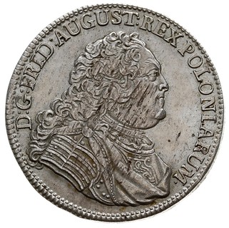 1/2 guldena (1/3 talara) 1754, Drezno, Kahnt 554, mennicza wada krążka, delikatna patyna