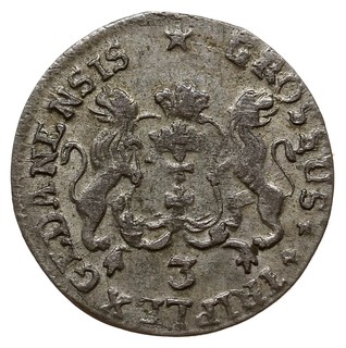 trojak 1758, Gdańsk, Iger G.58.1.a (R), Kahnt 735, delikatna patyna