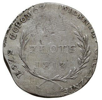 2 złote 1813, Zamość, odmiana z dłuższymi gałązk