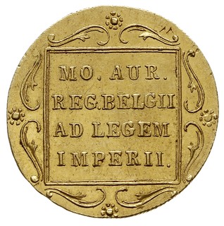 dukat 1831, Warszawa, kropka przed pochodnią, złoto 3.45 g, Plage 269, lekko gięty, ale ładny