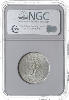 5 złotych 1936, Warszawa, Józef Piłsudski, Parchimowicz 118.c, moneta w pudełku NGC z certyfikatem MS 63, piękne