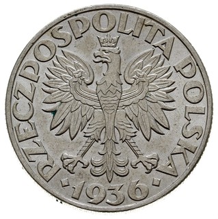 5 złotych 1936, Warszawa, \Żaglowiec, Parchimowicz 119