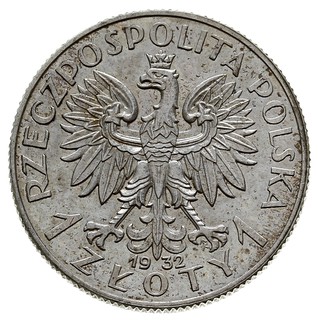 1 złoty 1932, Warszawa, Głowa Kobiety, na awersi