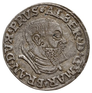 trojak 1535, Królewiec, odmiana napisu PRVS, Iger Pr.35.1.a, Neumann 42, delikatna patyna