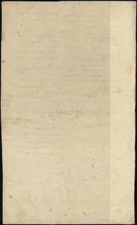 dekret królewski z dnia 1.12.1810 o utworzeniu biletów kasowych w Księstwie Warszawskim, 7 stron dekretu na 4 arkuszach, w dekrecie m.in. wzory biletów kasowych, Lucow 50 (R9) - ilustrowane w katalogu kolekcji