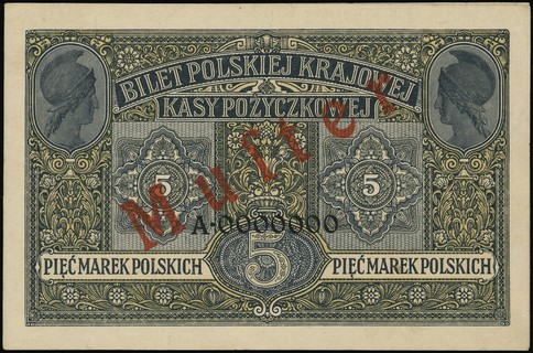 5 marek polskich 9.12.1916, \Generał, \"Biletów,