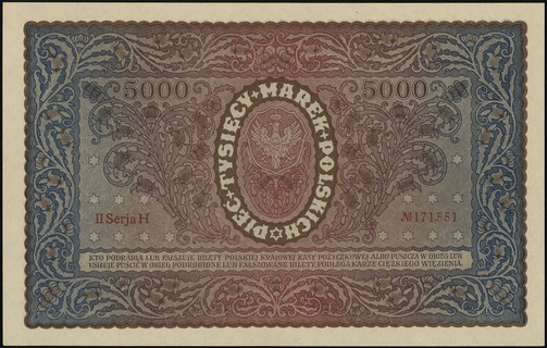 5.000 marek polskich 7.02.1920, seria II-H, nume