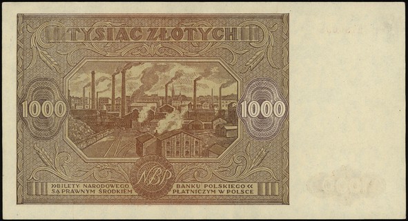 1.000 złotych 15.01.1946, seria E, numeracja 278