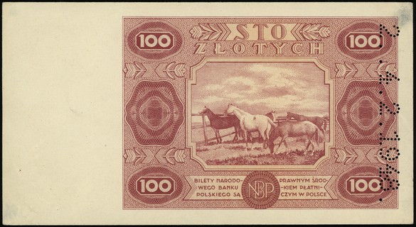 jednostronny próbny druk banknotu 100 złotych 15