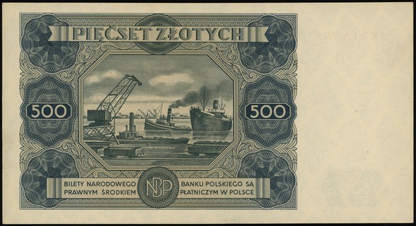 500 złotych 15.07.1947, seria X2, numeracja 9523