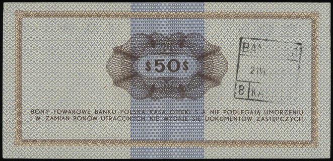Bank Polska Kasa Opieki SA, bon na 50 dolarów 1.