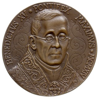 Benedykt XV -medal autorstwa J. Wysockiego, 1914