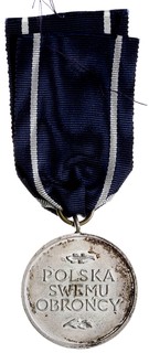 Medal Morski ustanowiony 3 lipca 1945 przez Prezydenta RP na Uchodźstwie, brąz srebrzony 37 mm, oryginalna wstążka, rzadki